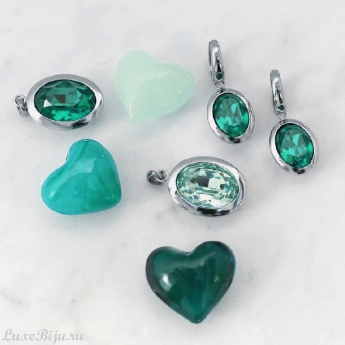 Серьги Qudo Creole TIVOLA small G emerald, 310522 G/G фото 2